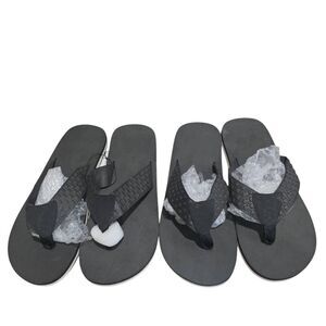 2 pair mens sandals bundle black Sz 9-10 by Sun & Sky